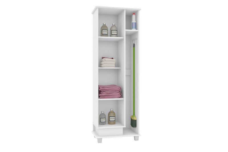 MULTIUSO ARMARIO 60CM 1 PORTA COM PRATELEIRAS E NICHO BERLIN BRANCO