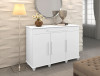 BALCÃO APARADOR BUFFET 137CM 3 PORTAS COM GAVETA RUBI BRANCO