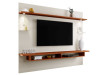 PAINEL HOME SUSPENSO PARA TV 75 POLEGADAS 218CM COM PRATELEIRA E NICHO VICTORIA OFF WHITE/CANELA